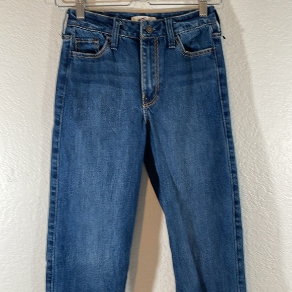 HOLLISTER SKINNY BLUE DENIM JEANS SIZE 0 / 24 - Picture 3 of 8